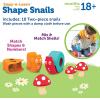 Learning Resources Snap-n-Learn Shape Snails – 20 Pieces, Age 18+ Months Toddler Learning Activities, Educational Toys, Set Color, Teaching Toys