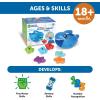 Learning Resources Steve The Scoop & Splash Shark, 7 Pieces, Ages 18 Months+, Toddler Learning Toys, Baby Toys ,Toddler Bathtub,Pool Toys, Water Toys, Stocking Stuffers