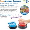 Learning Resources Team Answer Buzzers, Classroom Buzzers, Set of 8 Buzzers, Game Show Toys, Develops Social Skills, Ages 3+(Buzzers)