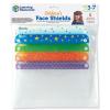 hand2mind 5 Kids Face Shield with Colorful Patterns, Reusable Face Shield for Kids, Clear Face Mask Shield, Anti Fog Safety Face Shield, Child Face Shield with Elastic Band and Sponge
