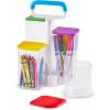 Create-a-Space See-Thru Storage Caddy, Classroom Organization, School Supplies Organizer, Desk Organization, Pen Holder, 9 Pieces(1 Count (Pack of 1))