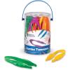Learning Resources Easy-Grip Tweezers, 12 Pieces, Ages 2+, Preschool Learning Activities, Teacher Supplies for Classroom, Montessori Toys(standar)