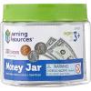 Learning Resources Money Jar – Play Money for Kids, Fake Bills and Coins, Pretend Play Props, Homeschool and Classroom Math and Counting Supplies, Ages 3+