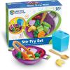 Learning Resources New Sprouts Stir Fry Play Food Set, Toy Wok, Pretend Play Toys for Toddlers, Kitchen Toys, 17 Piece Set, Ages 18 mos+