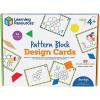 Learning Resources Pattern Block Design Cards, Color Recognition, STEM Toy, Ages 4+(Medium)