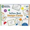 Learning Resources Pattern Block Design Cards, Color Recognition, STEM Toy, Ages 4+(Medium (Pack of 12))
