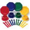 Learning Resources Play Dishes, Colorful Kitchen Toy Plate Set, 24 Piece Set, Ages 3+