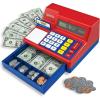 Learning Resources Pretend & Play Calculator Cash Register Toy – Gift for Kids, Toddler Toys, Play Money & Credit Card, Shopping Store Playset, Educational Preschool Activities(Blue & Red)
