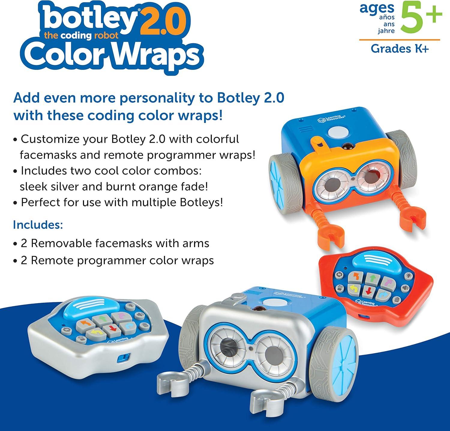 imageLearning Resources Botley 20 Color Wraps Red ampamp Silver Pack Accessory Pack Botley Not Included Ages 5