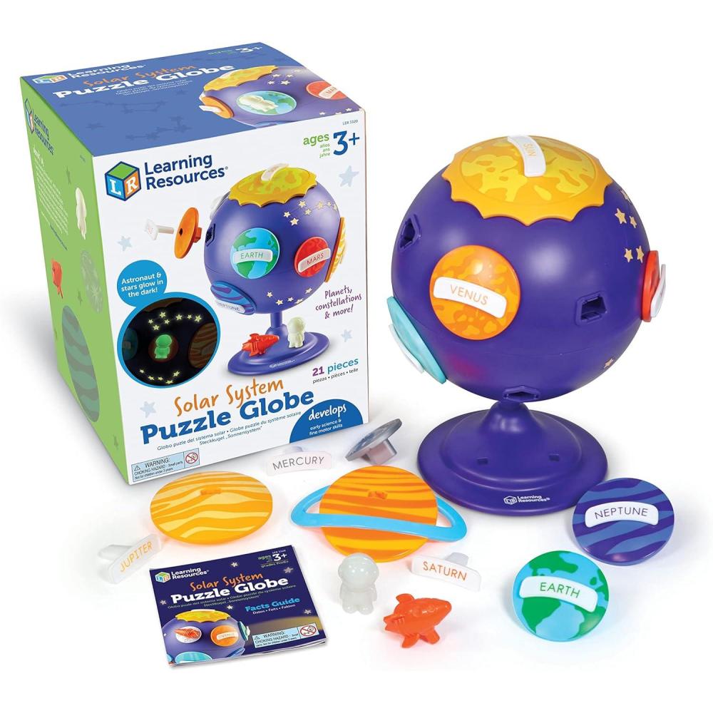 imageLearning Resources Solar System Puzzle Globe Space Toys for Toddlers STEM Toys for Kids Space Dcor for Kids 21 Pieces Age 3