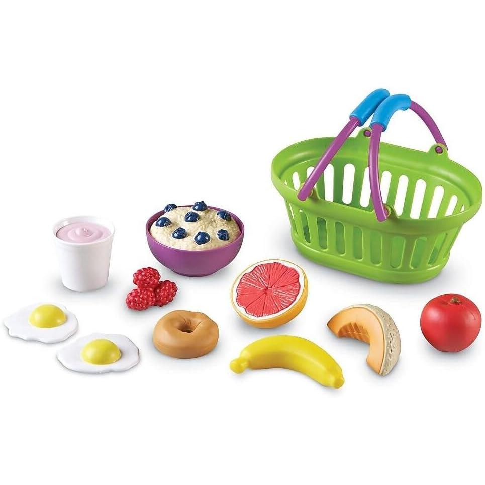 imageLearning Resources New Sprouts Healthy Breakfast Pretend Play Toys for Toddlers Play food for Kids Play Breakfast Food 11 Pieces Ages 2