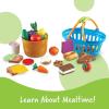 Learning Resources New Sprouts Deluxe Market Set – 32 Pieces, Ages 18+ Months Pretend Play Food for Toddlers, Preschool Learning Toys, Kitchen Play Toys for Kids