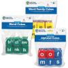 Learning Resources Phonics Cubes Class Set – 18 Pieces, Ages 6+ Phonics Games, Reading Activities for Kids