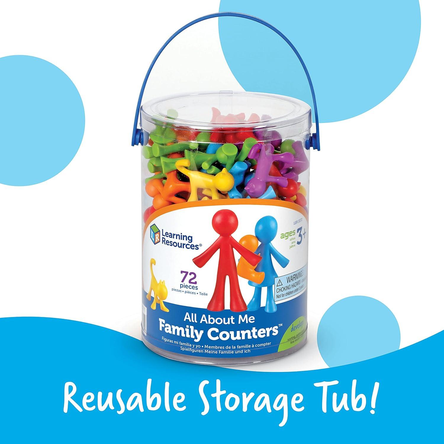 imageLearning Resources All About Me Family Counters  Toddler Sensory Toys Preschool Activities Classroom Must Haves Math Manipulatives Social Emotional Games Fine Motor Skills Color SortingSet of 72