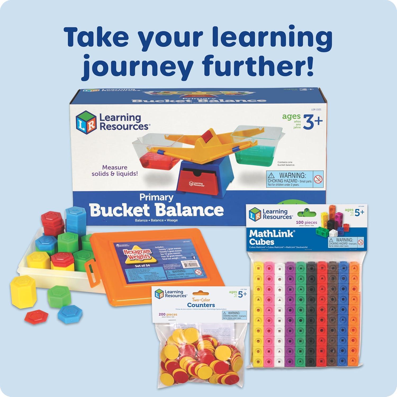 imageLearning Resources Primary Bucket Balance Teaching Scale  1 Piece Ages 3 Math for Preschoolers Classroom Balance Scale Balance Scale for Kids Science for KidsBack to School SuppliesClock Kit