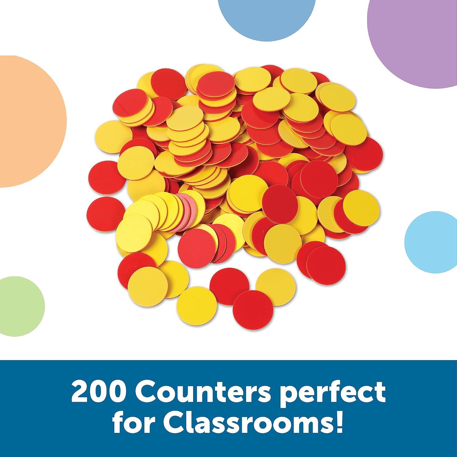 imageLearning Resources TwoColor Counters Set of 200 Ages 5 Grades K Educational Counting Sorting and Patterning Family CountersBack to School SuppliesTeacher SuppliesCounters