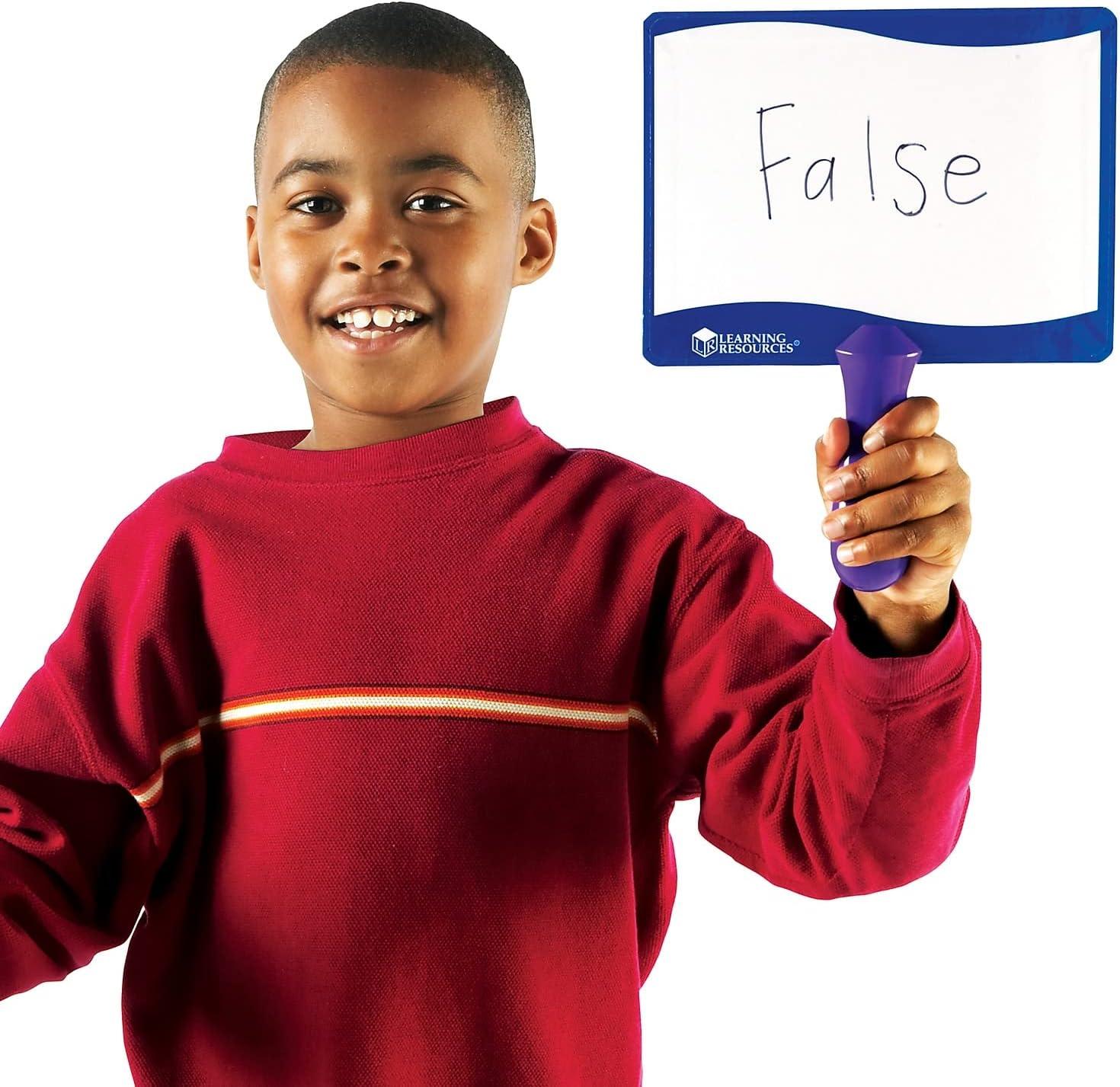 imageLearning Resources Writeon  Wipeoff Answer Boards Set of 10 Erasable Boards Ages 6