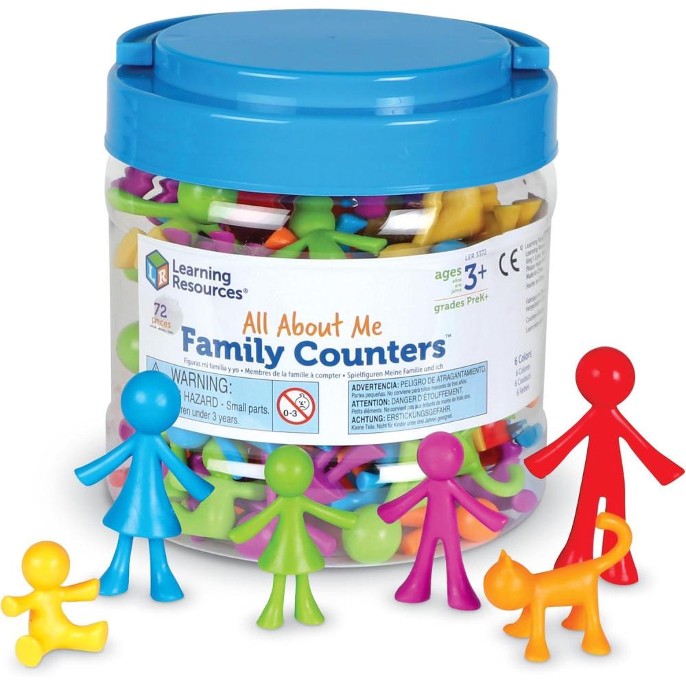 imageLearning Resources All About Me Family Counters  Toddler Sensory Toys Preschool Activities Classroom Must Haves Math Manipulatives Social Emotional Games Fine Motor Skills Color SortingSet of 72