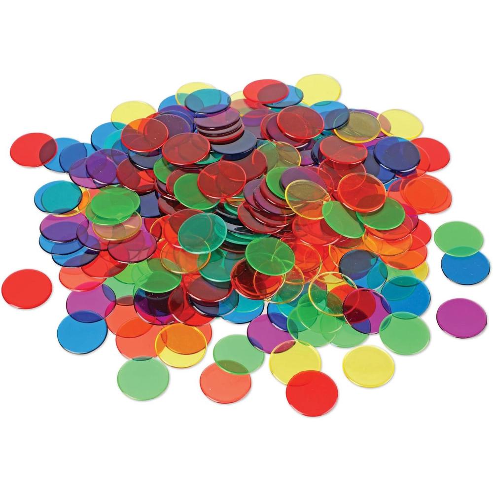imageLearning Resources Transparent Color Counting Chips  250 Pieces Ages 5 Math Counters for Kids Counting Chips Perfect for Bingo GamesBack to School SuppliesTeacher Suppliesset of 250 assorted chips