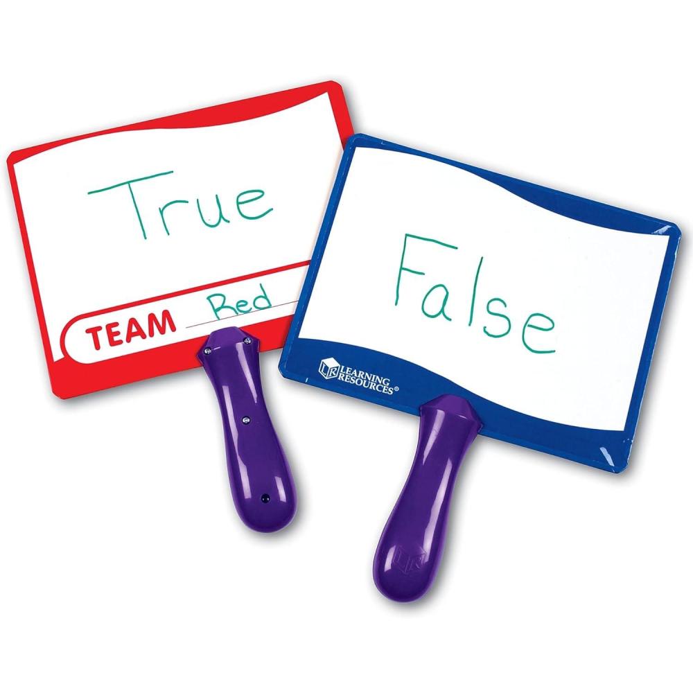 imageLearning Resources Writeon  Wipeoff Answer Boards Set of 10 Erasable Boards Ages 6