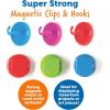 Learning Resources Super Strong Magnetic Hooks & Clips, Classroom Hook and Clips, Four Colors, Homeschool Supplies, Office Supplies, 6 Pieces