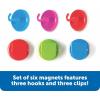 Learning Resources Super Strong Magnetic Hooks & Clips, Classroom Hook and Clips, Four Colors, Homeschool Supplies, Office Supplies, 6 Pieces