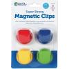 Learning Resources Super Strong Magnetic Clips,Set of 4 Clips, Holds Up to 20 Pounds, Home and Office Supplies, Back to School Supplies,Teacher Supplies