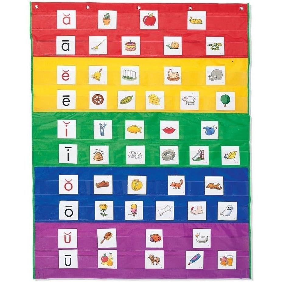 imageLearning Resources Rainbow Pocket Chart Classroom or Homeschool Supplies
