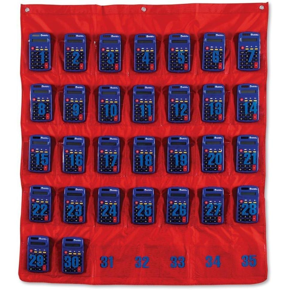 imageLearning Resources Place Value ampamp Counting Pocket Chart with CalcU Store Pocket Chart Classroom Storage and Organizer Fits 3oz Hand Sanitzer in Pockets Hangers Not Included