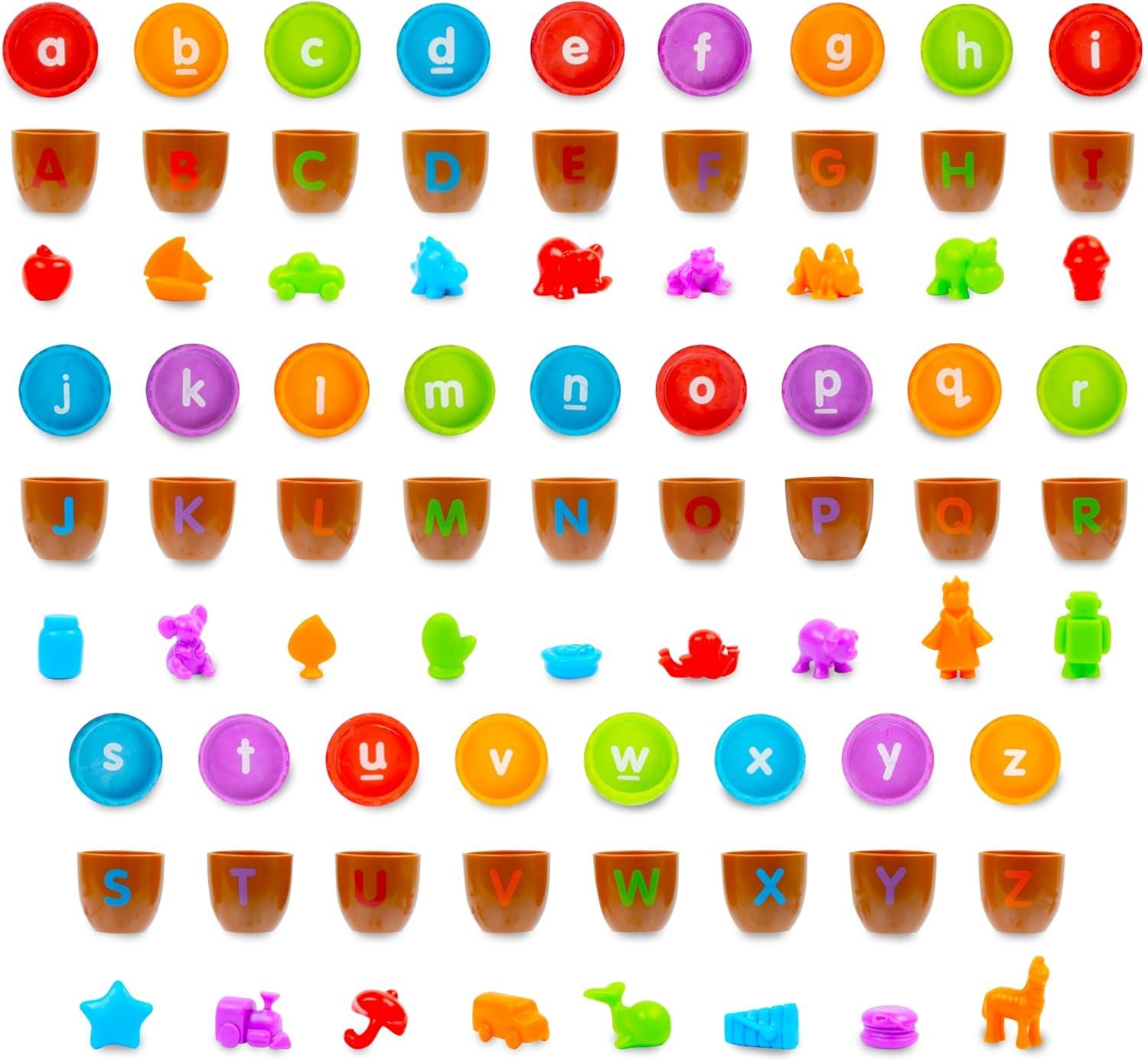 imageLearning Resources Alphabet Acorns Activity Set Develops Letter Recognition Educational Toys for Toddlers Homeschool Visual ampamp Tactile Learning Toy 78 Pieces Ages 3Single