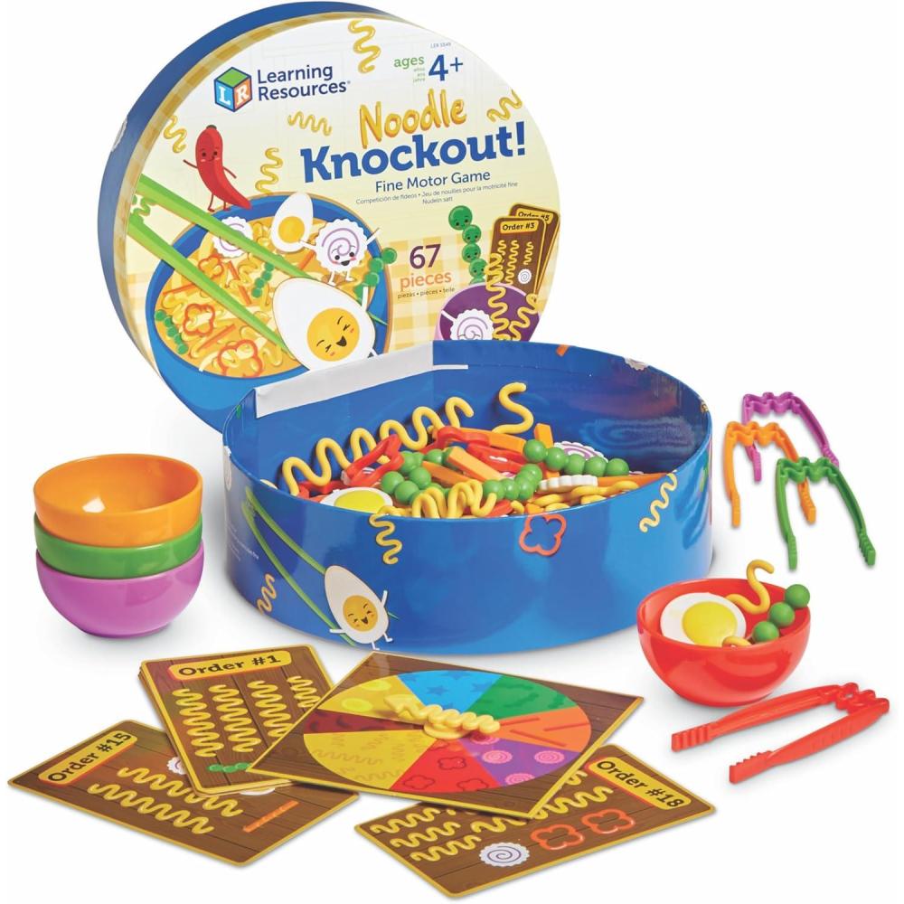 imageLearning Resources Noodle Knockout Fine Motor GameFine Motor Skills Toys 67 Pieces Ages 4Fine Motor Game
