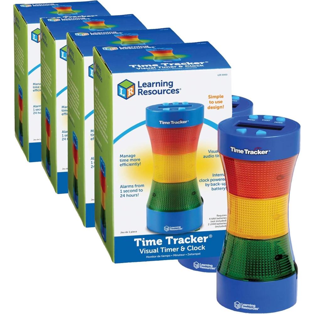 imageLearning Resources Time Tracker Visual Timer ampamp Clock  1 Piece Classroom Tracker Alarm Clock Light Up Timer for Classroom Visual Tracker9inx414in Pack of 4
