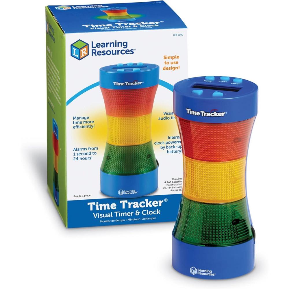 imageLearning Resources Time Tracker Visual Timer ampamp Clock  1 Piece Classroom Tracker Alarm Clock Light Up Timer for Classroom Visual Tracker9inx414in