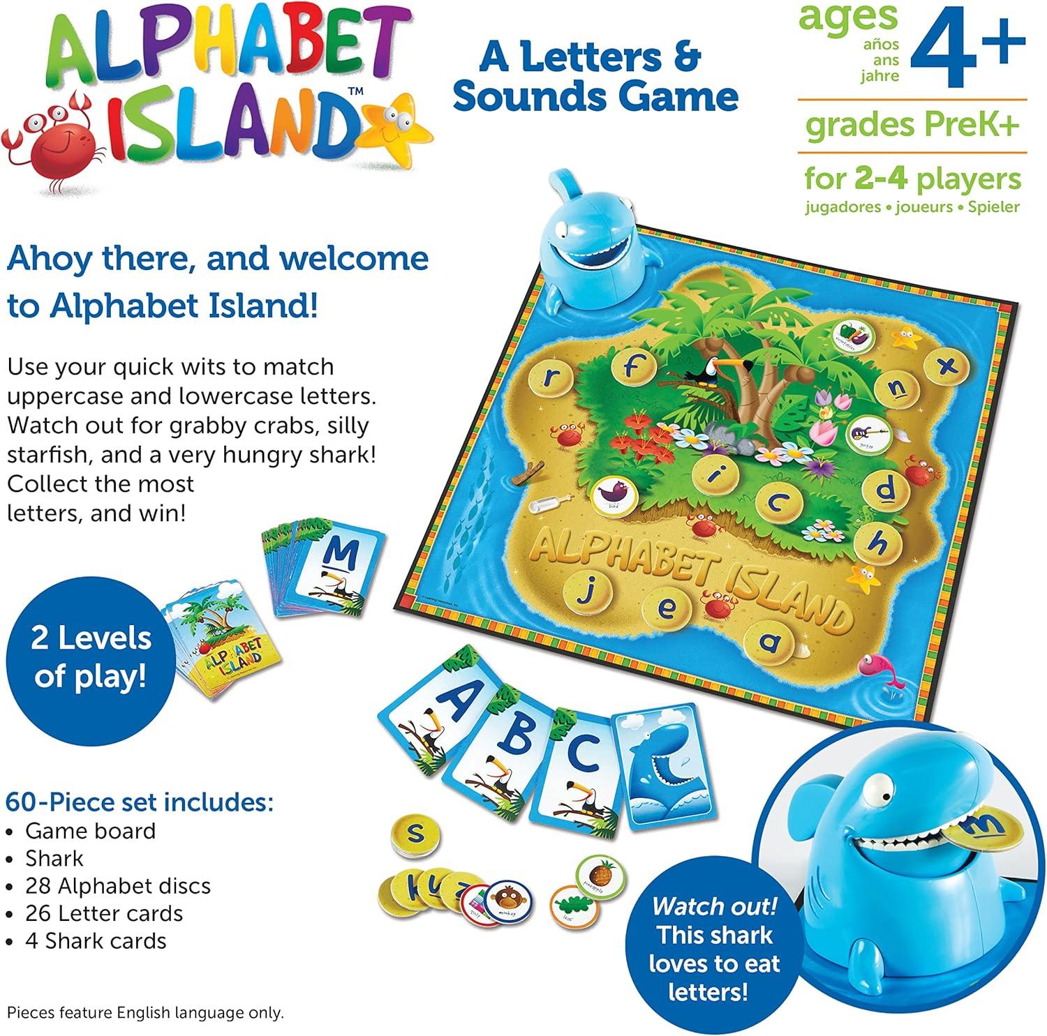 imageLearning Resources Alphabet Island a Letter ampamp Sounds Game Montessori ABC Toys Learn to Read Phonics for Toddler Writing Practice Board Game Homeschool Supplies Educational Activity