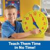 Learning Resources Big Time Learning Clock, Analog Clock, Homeschool, 12 Hour, Basic Math Development, Ages 5+(13-1/4 in)