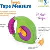 Learning Resources Simple Tape Measure, Ages 3+, Retractable Toy Tape Measure, Measures 4 Feet, Construction Toy for Kids,Back to School