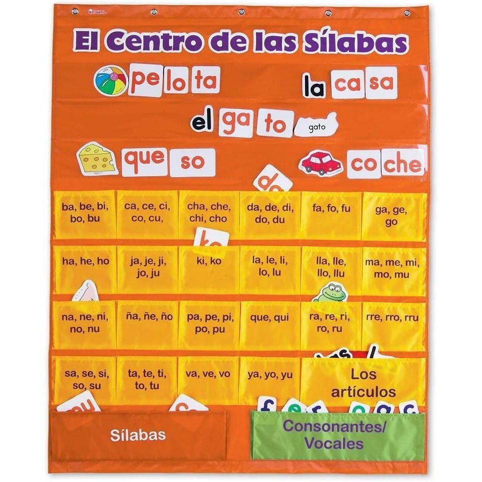 imageLearning Resources El Centro de las Silabas Spanish Syllables Pocket Chart Classroom Supplies Grades 1