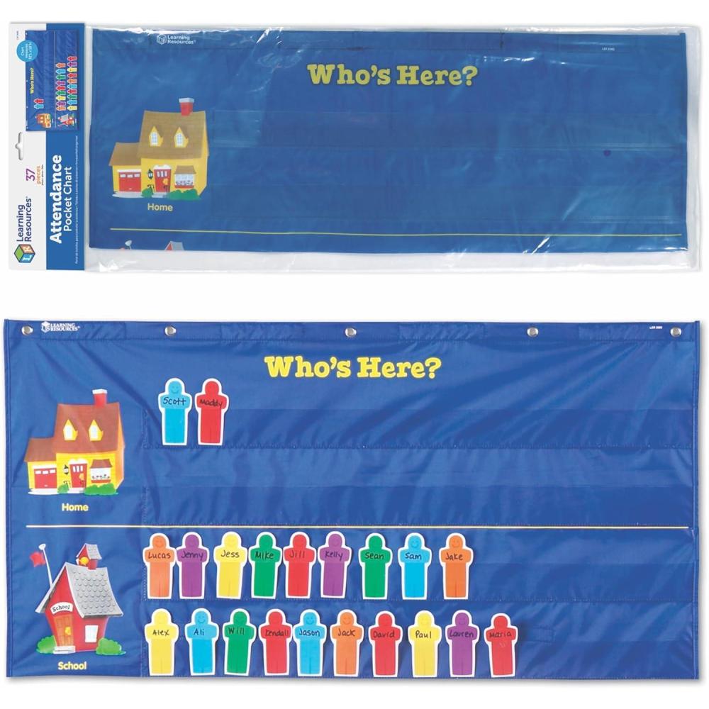 imageLearning Resources Helping Hands Pocket Chart Classroom Organization Teacher Accessories 36 Cards Ages 5