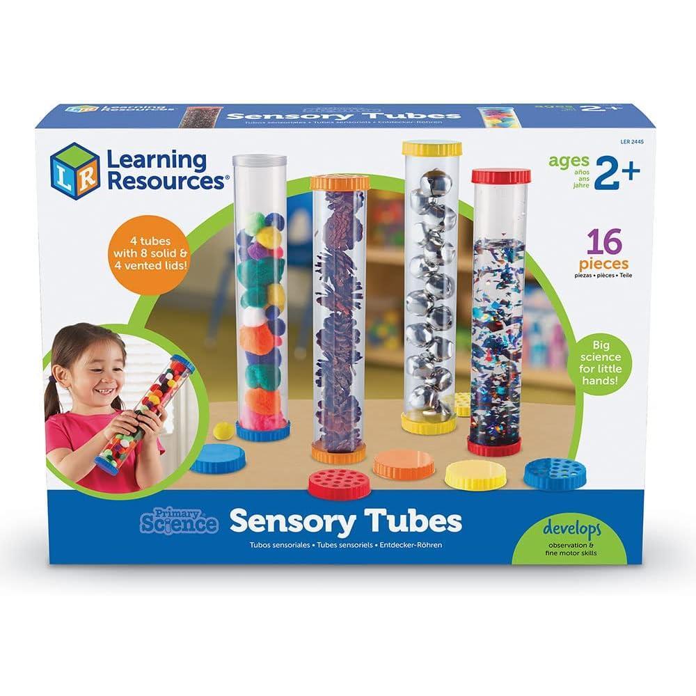 imageLearning Resources Primary Science Sensory Tubes Set of 4 Tubes Ages 2 Science Toys for Kids STEM Toys Fine Motor and Sensory ToysTubes