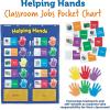 Learning Resources Helping Hands Pocket Chart, 30 Card, Classroom Organization, Teacher Accessories,Teacher Supplies for Classroom,Back to School Supplies
