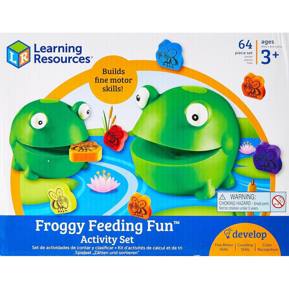 imageLearning Resources Froggy Feeding Fun Game Set of 64
