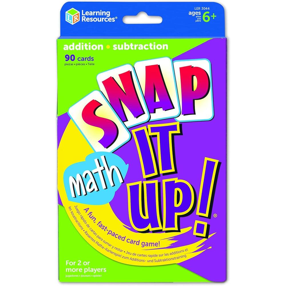 imageLearning Resources Snap It Up Math Addition and Subtraction Card Game90 Cards 26 players Grades 1 Ages 6Card Game