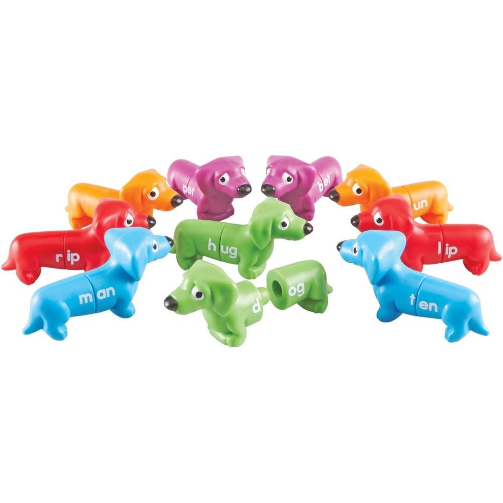 imageLearning Resources SnapNLearn Rhyming Pups Toy Fine Motor Toys Develops Color Recognition Skills 20 Pieces Ages 3zzzzs
