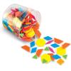 Learning Resources Brights! Plastic Pattern Blocks, Geometry for Kids, Develops Shape and Color Recognition Skills, 250 Pieces, Ages 3+