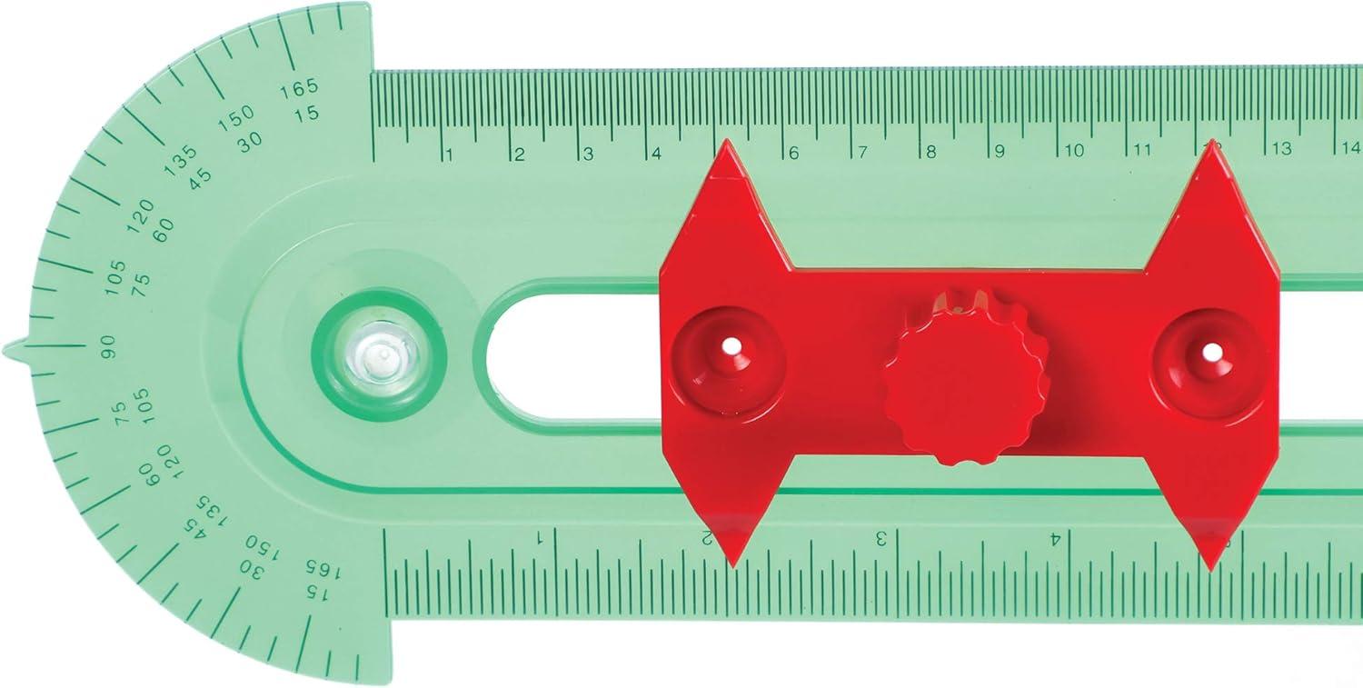 imageLearning Resources Bullseye Demonstration Compass DualScale Ruler Classroom Whiteboard Accessories Teacher Aids Grades 1