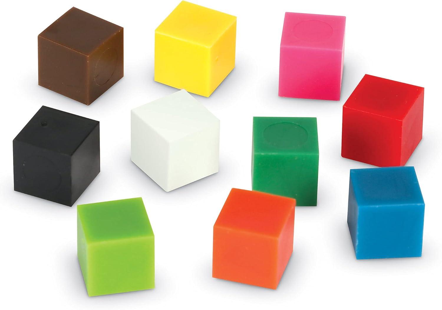 imageLearning Resources Centimeter Cubes CountingSorting Toy Assorted Colors Math Cubes Learning Cubes for Kids Set of 500 Ages 6
