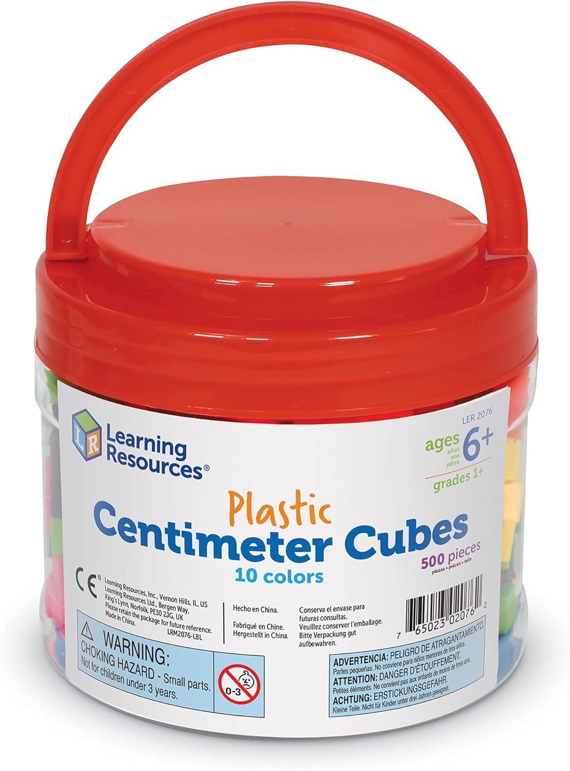 imageLearning Resources Centimeter Cubes CountingSorting Toy Assorted Colors Math Cubes Learning Cubes for Kids Set of 500 Ages 6