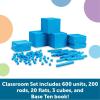 Learning Resources Plastic Base Ten Starter Kit – 141 Pieces, Ages 6+ Early Math, Counting, Math Games for Kids, Teacher and Classroom Supplies(Base Ten Class Set + View-Thru)
