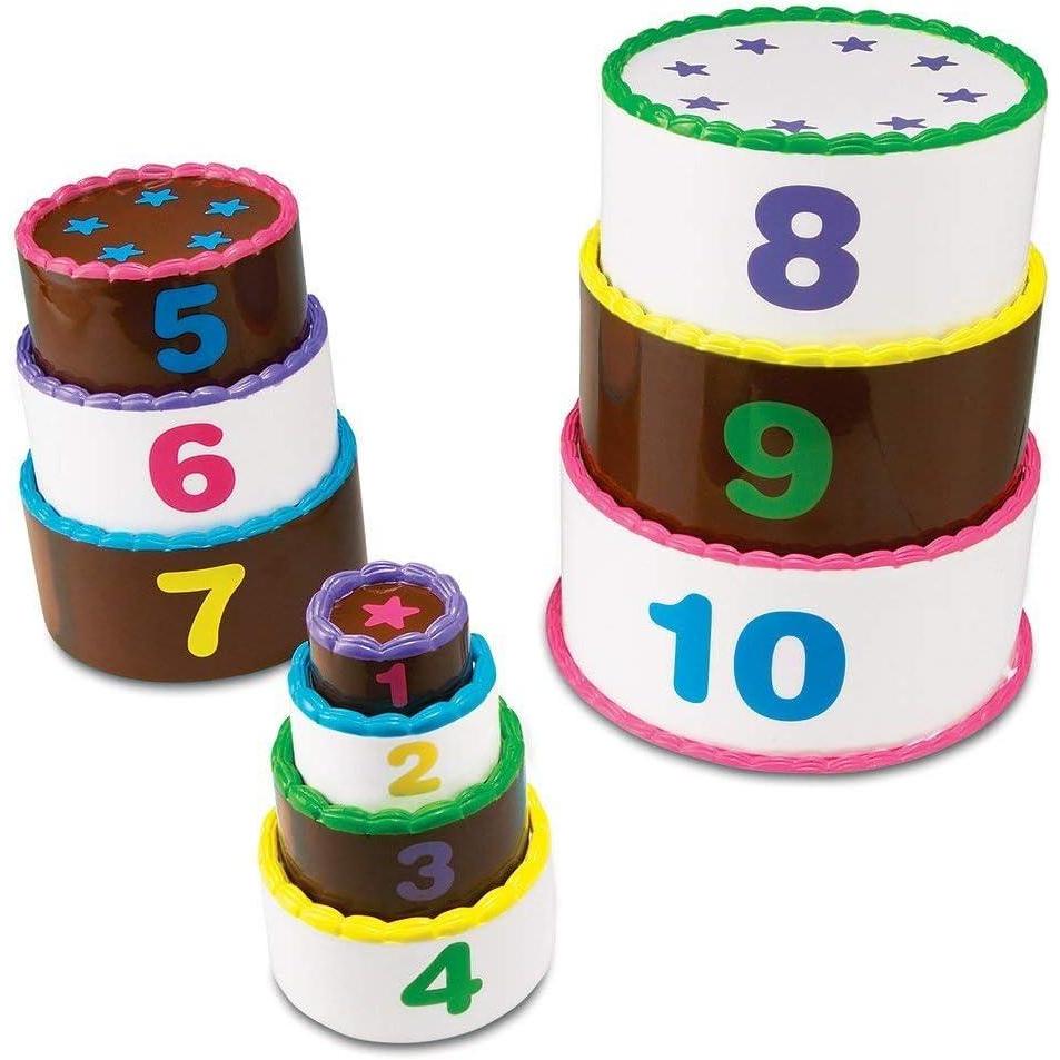 imageLearning Resources Stack and Count Layer Cake 10 Pieces Ages 18 Months Toddler Learning Toys Early Stacking and Counting Skills for Toddlers
