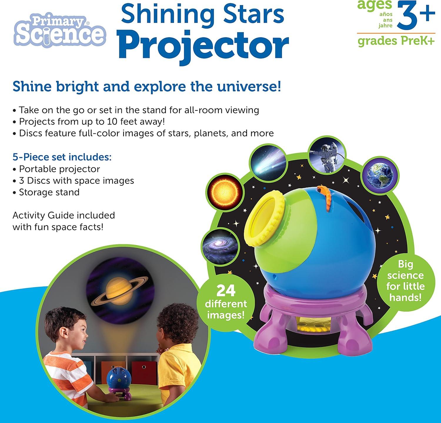 imageLearning Resources Shining Stars Projector 5 Piece Set Ages 3 Solar System Space Projector for Kids Planets Toys STEM7 inches